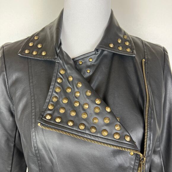 Rock & Republic Faux Leather Moto Jacket, Medium, Women's - Picture 2 of 11